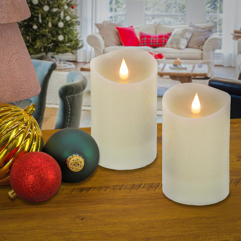 HGTV Home Collection Heritage Pillar Flameless Candle & Reviews | Wayfair